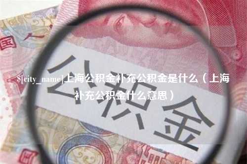 商丘上海公积金补充公积金是什么（上海补充公积金什么意思）